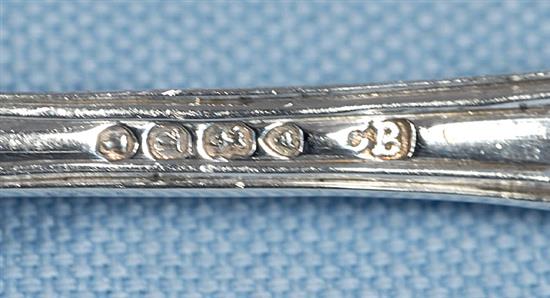 A heavy early Victorian two handled silver master table salt, by John Tapley, dia 135mm, weight 12.1oz/378grms.